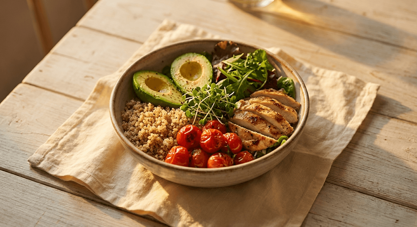 Healthy meal bowl